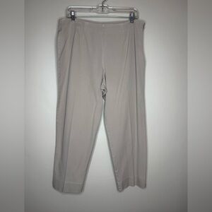 Chico's Private Edition Tan Cropped Flat Front Pants Size 3 (XL)
